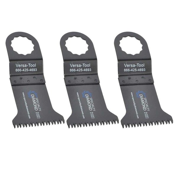 Versa Tool 45mm Japan Cut Tooth HCS Multi-Tool Saw, Fits Fein Supercut Oscillating Tools, PK 3 FB3C-D